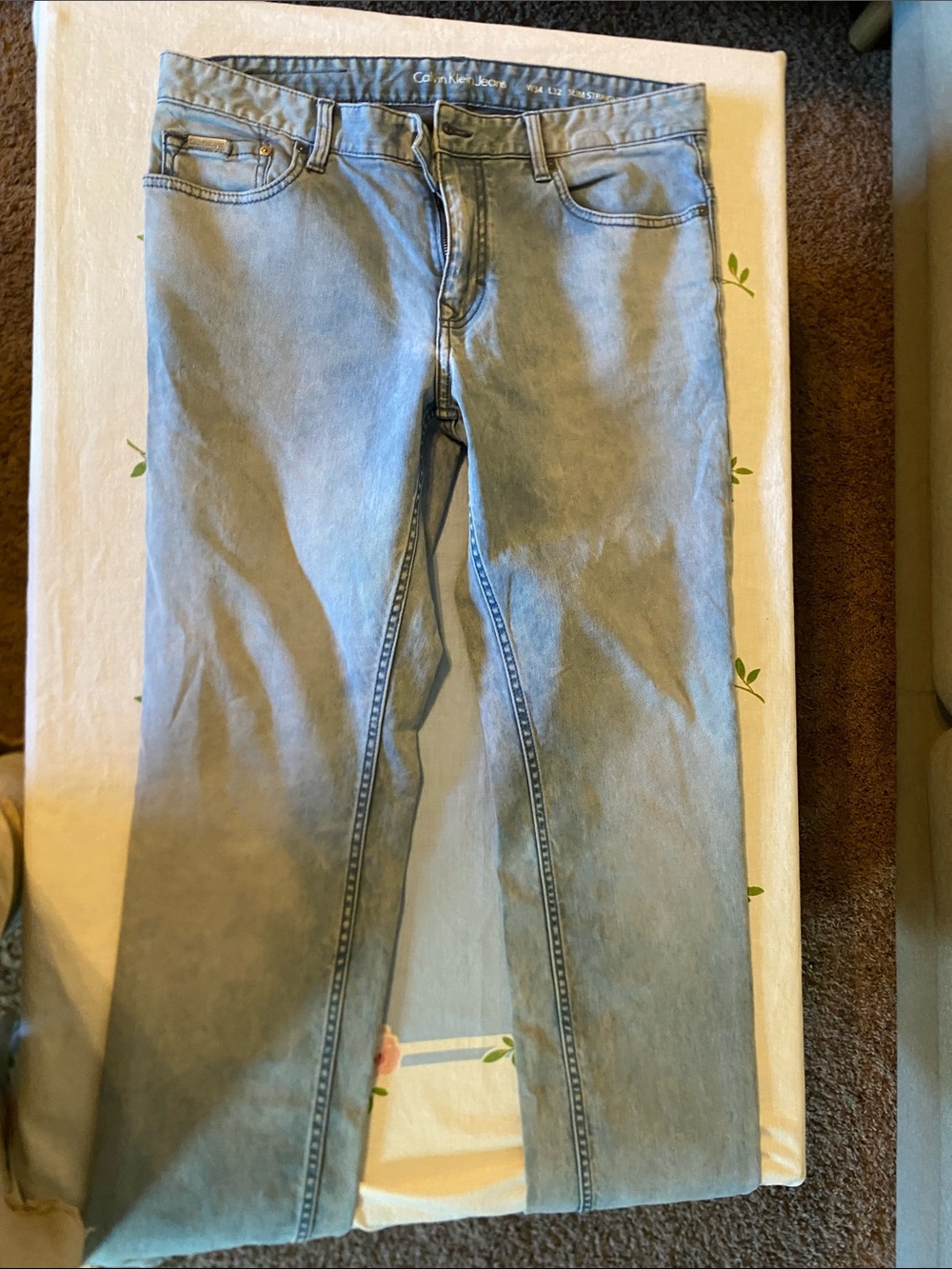 Calvin Klein Light Blue Straight Leg Jeans